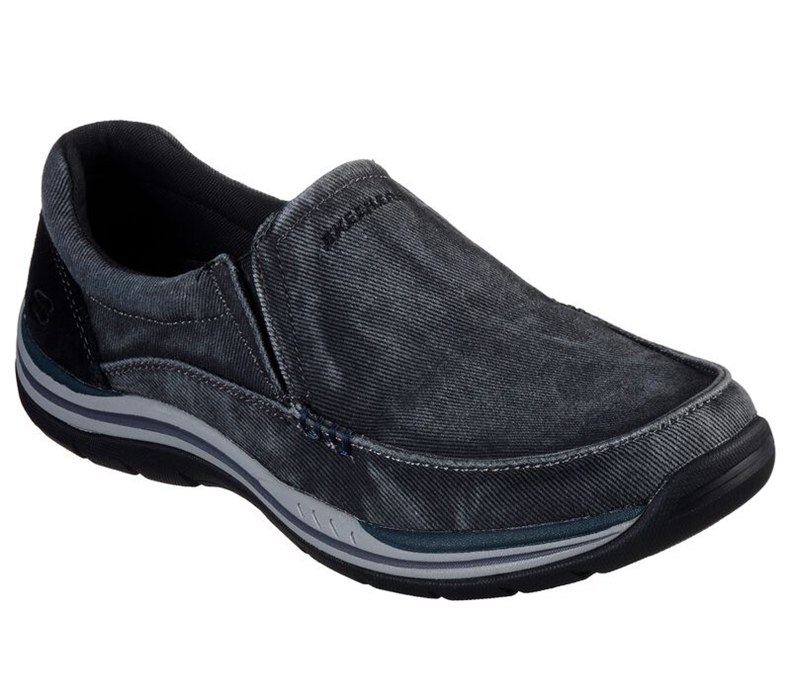 Skechers Relaxed Fit: Expected - Avillo - Mens Slip On Shoes Black [AU-BN9472]